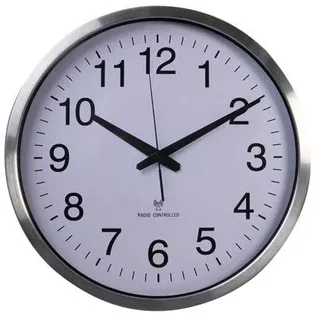 Perel Analoge Wanduhr 50 cm DCF weiß