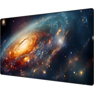 Anpollo XXL Speed Gaming Mauspad Schwarz 900 x 400mm - Mousepad XXL - Tischunterlage Large Size - Anti-rutsch Matt für PC, MacBook,Laptop - Sternenhimmel