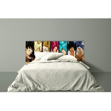 Oedim Kopfteil für Bett aus PVC, Dragon Ball Super Goku, 150 x 60 cm, offizielles und originelles Produkt, leicht, elegant, robust und wirtschaftlich, DBS, Kunststoff, Farben, 150x60cm