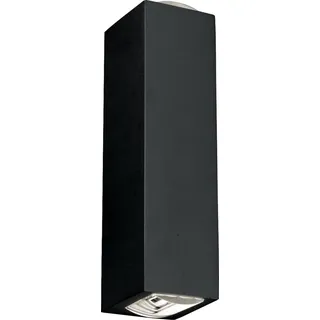LED Wandlampe TONY Schwarz wetterfest IP54 Aluminium eckig Modern Terrasse lampe