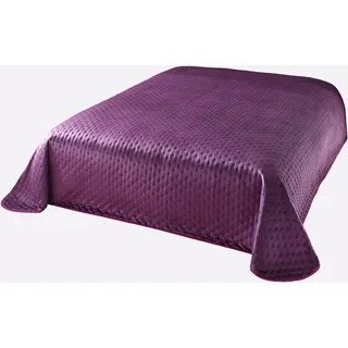 Tagesdecke HEINE HOME Gr. 3, lila (violett, burgund), B:270cm L:250cm, 100% Polyester, Tagesdecken, Tagesdecke