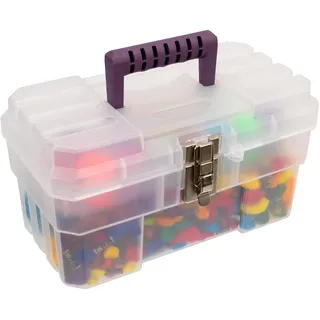 akro-mils 09514 CFT 35,6 cm Kunststoff Art Supply Craft Aufbewahrung Tool Box, semi-clear