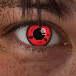 aricona Kontaktlinsen - Sharingan Kontaktlinsen Sharingan Naruto - Farbige Kontaktlinsen ohne Stärke für Cosplay, Karneval, Fasching, Motto-Partys und Halloween Kostüme, 2 Stück
