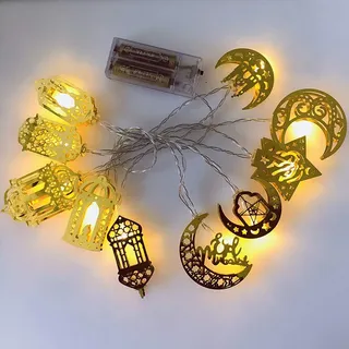 Fansi LED Lichterkette Innenbereich Fünfzackiger Stern Marokkanische Kugel
