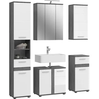 MID.YOU Badezimmer-Set Blake 5-tlg. Weiß