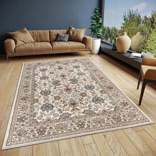 HANSE HOME Saraceni Kurzflorteppich 160 x 235 cm Beige/Weiß