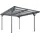 Einzel-Carport 5,05 x 3,03 m Dunkelgrau inkl. Regenrinne