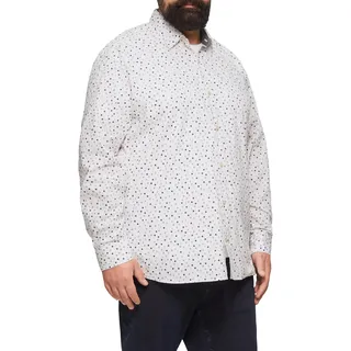 s.Oliver Slim Fit: Gemustertes Popeline-Hemd mit Kentkragen