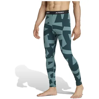 Adidas Multi Synthetic Base Layer Leggings - Preloved Teal - XL