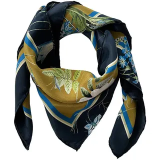 Schal , Goldfarben , Textil , Blume , 90x90 cm , Freizeit & Co, Wellness & Gesundheit, Gesundheit