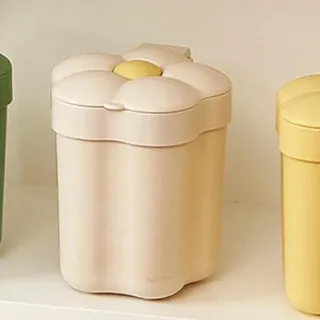 Mini-Tischmüllerei in Blumenform aus leichten und umweltfreundlichen Kunststoff für Wohnzimmer und Schlafzimmer - weiß - kaufen - Bunt