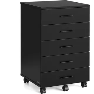 VASAGLE Rollcontainer Aktenschrank 40 x 40 x 60,5 cm tintenschwarz