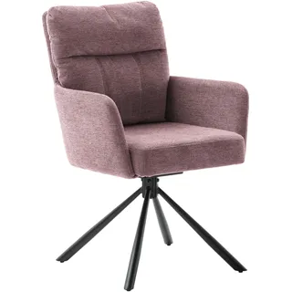 MCA Furniture Esszimmerstuhl UTICA Polyester rot 2er Set