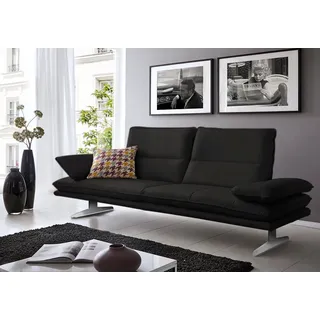 W.Schillig 2,5-Sitzer »broadway Designsofa mit hohem Sitzkomfort« Sitztiefenverstellung, Kopfteil- - Seitenteilverstellung, Breite 236cm, schwarz