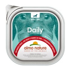 18x300g Vită și cartofi Daily Almo Nature Hrană umedă câini