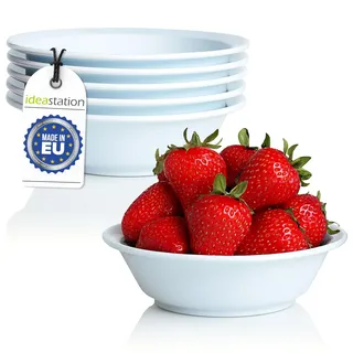 idea-station Gastro Dipschalen aus Plastik 6 Stück - 14 cm / 200 ml - weiß - kleine Schälchen für Dips - bruchsichere Snackschale - kleine Schüsseln Set - perfekt für Tapas Schalen, Soja-Sauce, Sushi