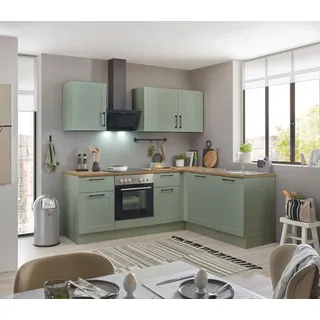 BASIC by Balculina Winkelküche BASIC L-Form 220 cm grün
