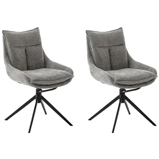 MCA Furniture Esszimmerstuhl PARKER Polyester grau 2er-Set