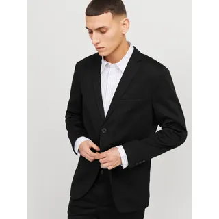 Jack & Jones Sakko "JPRJAXON Jersey Blazer mit Stretch für stylischen Look" meliert, modisch, slim fit, Materialmix, schwarz