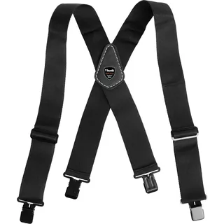 KWB Hosenträger (100 cm lang, 5,1 cm breit, elastisch, im Rückenteil mit Lederplatte verstärkt)