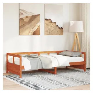vidaXL Tagesbett ohne Matratze Wachsbraun 90x200 cm Massivholz Kiefer
