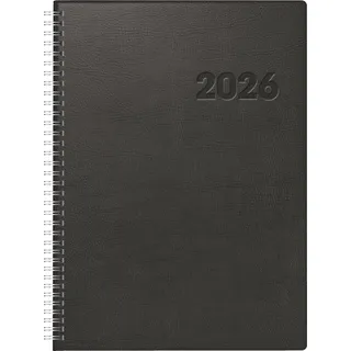 Baier & Schneider rido/idé 7027501906 Buchkalender Mod. Conform 2026 A4, Kunststoff, schwarz