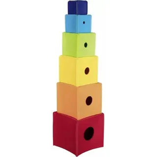 GoKi Stapelwürfel Regenbogen mehrfarbig