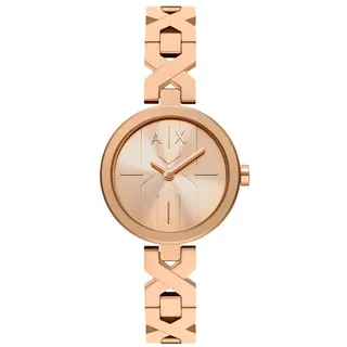 Armani Exchange Uhr für Damen, Quarz Zwei Zeiger Werk und 32 mm Gehäusegröße mit Edelstahlarmband