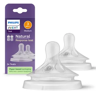 Philips Natural Response - Sauger 3, mittlere Durchflussrate, 2er-Pack - SCY963/02