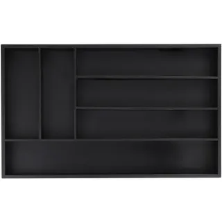 Relaxdays Besteckkasten , Holz, Holzwerkstoff , 46x5x28 cm , Küchenzubehör, Küchenhelfer, Besteckeinsätze