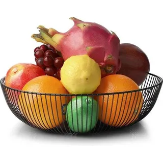 Luxe Obstschale aus Glas, 26 cm Durchmesser, unzerbrechlich, mit Siebfunktion