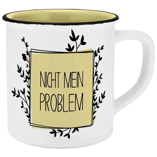 Tasse Nicht mein Problem Emaille-Optik 400ml
