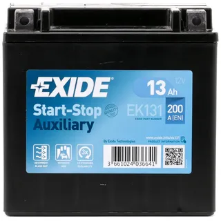 Exide Ek131 Agm Motorrad Batterie 12 Ah, Schwarz