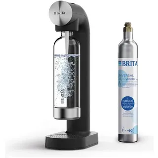 Brita Wassersprudler-Set schwarz + PET-Flasche + Zylinder