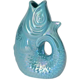 Monsieur Carafon, Fisch -Vase/Krug/Kanne, Größe XS, 0,2 Liter, Größe 9,5x13x6 cm, Rainbow Farben (rainbow ocean)