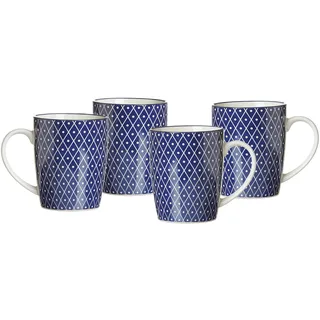 Ritzenhoff & Breker Kaffeetasse 0,35 l Blau-Weiß 4 St.