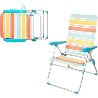 Gepolsterte Campingstuhl Aktive 47 x 63 x 93 cm - Bunt