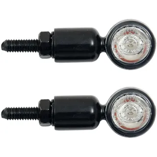Devil Eyes 611000 Micro LED Motorrad Blinker Set Mini aus Aluminium schwarz Motorradblinker für Motorrad Roller Scooter Quad ATV E-Geprüft und Eintragungsfrei IP67 wasserdicht