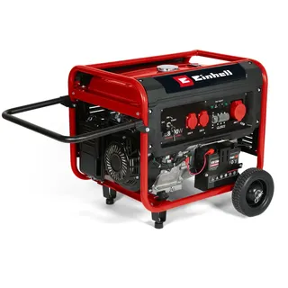 Einhell Stromerzeuger TC-PG 8000 mit 2 230-V-Steckdosen und 400-V-Anschluss, rot