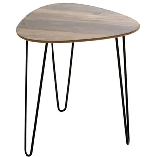 Haku-Möbel HAKU Möbel Beistelltisch dreieckig abgerundet MDF-Platte eiche 40,0 x 40,0 x 43,0 cm, 1 St.