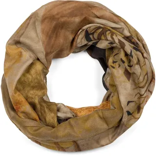 Stylebreaker "Loop Schal mit Hirsch Print", 1 Stk., braun, beige),