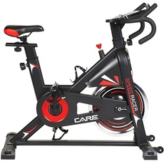 CARE FITNESS - Speed Bike Speed Racer - 6 Funktionen - Schwungmasse 12 kg - Filz-Bremssystem - Profi Performance Indoor Cycle