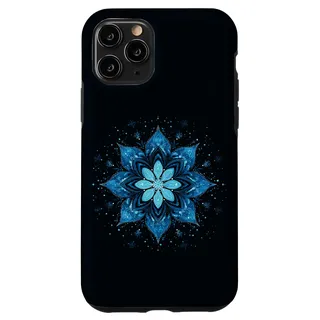 Blaue Schneeflocke Weihnachten Xmas Pyjama Pjs Familie Winter Hülle für iPhone 11 Pro