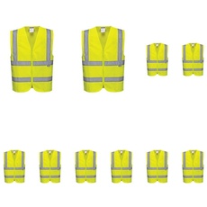 Bild von Warnschutzweste mit Reißverschluss, Größe: XL, Farbe: Gelb, C375YERXL