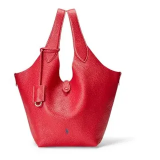 Polo Ralph Lauren für Damen. 428938031013 Polo Play Tragetasche aus rotem Leder (OSFA), Lässig
