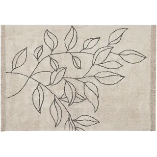 Beliani Teppich beige 160 x 230 cm Blumenmuster Kurzflor SAZLI