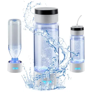 VEVOR Wasserstoff-Wasserflaschengenerator, tragbarer Wasserstoff-Wasserbereiter 380 ml, wasserstoffreiches Wasserionisationsgerät mit SPE-Technologie, mit Naseninhalationsschlauch & Selbstreinigung