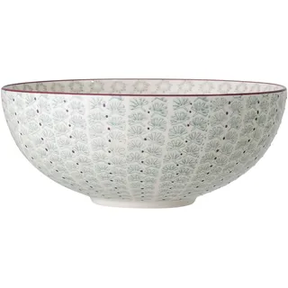 Bloomingville Schale Maya, Farbe Grün, aus Steingut, Inhalt 2600 ml, Maße: D28,5xH11,5 cm, Spülmaschinengeeignet, 82046866