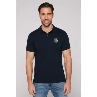 Poloshirt CAMP DAVID, Herren, Gr. 3XL, blau (blau navy), Web, Obermaterial: 95% Baumwolle, 5% Elasthan, bestickt, unifarben, bequem hüftbedeckend, Rundhals, Bündchen, Shirts Poloshirt, mit kleiner Logo-Stickerei auf Brusthöhe, Topseller