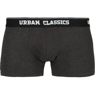 URBAN CLASSICS Boxershorts in black/charcoal | Gr.: 4XL